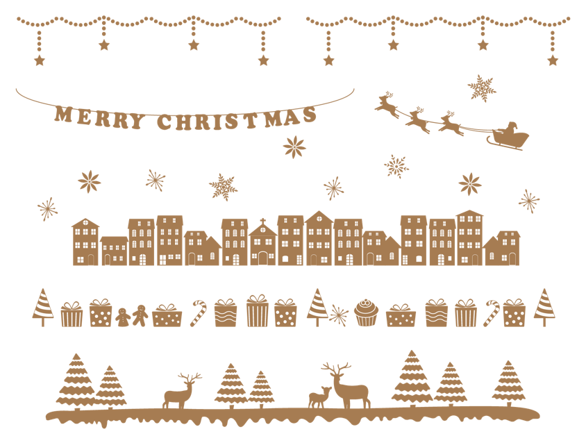 商用利用可 クリスマスのかわいいラインイラスト21選！オーナメントや雪の結晶もPyontakku DesignNote ピョンタックデザインノート