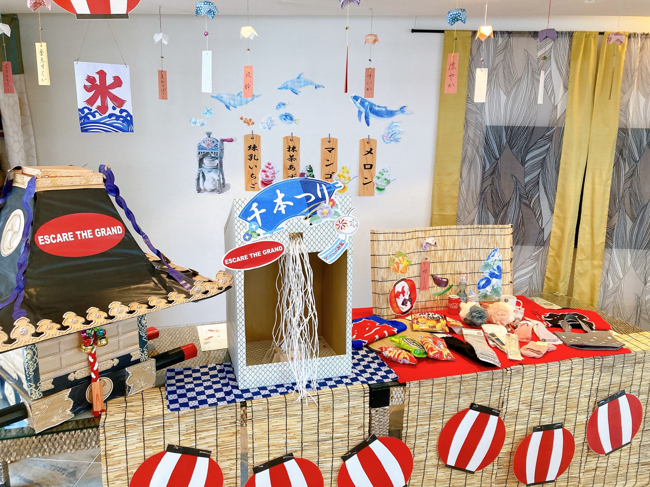 ひまわりの作品で夏仕様！うがた苑で夏祭りの飾りを制作しました！ - 社会福祉法人 恒心福祉会