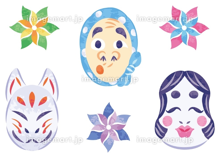 水風船・お祭りイラスト素材イラスト無料・かわいいテンプレート