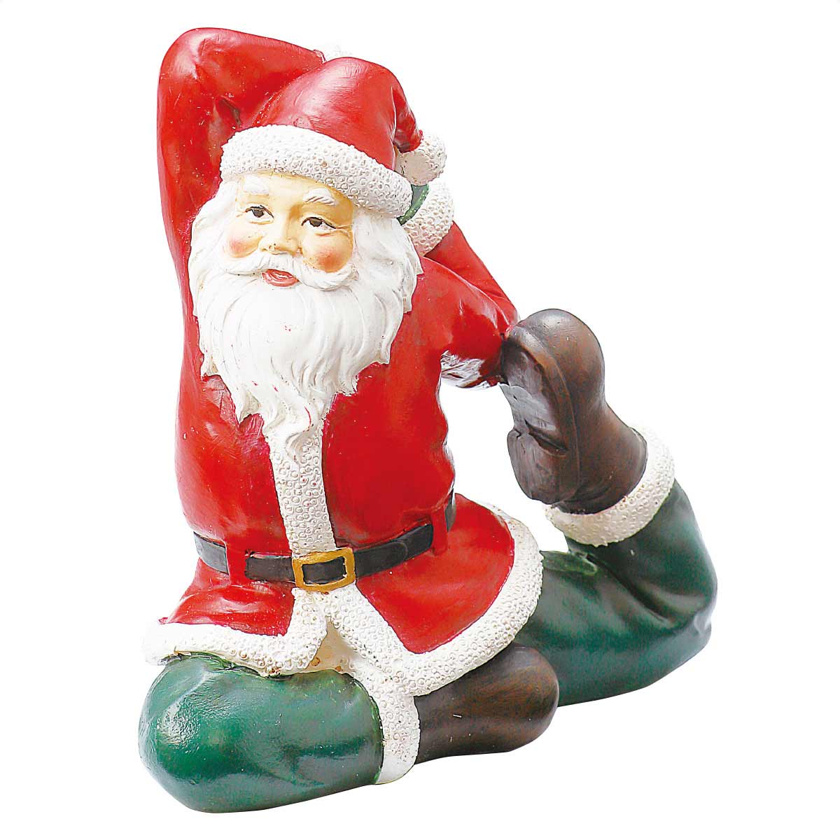 クリスマスの服を着たブラジルの女性の友達 サンタクロースの友達が一緒にポーズをとりますPremium写真