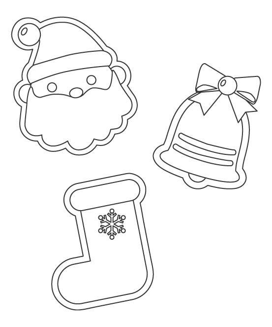 サンタクロースのモノクロイラスト 8種類白黒イラストのフリー素材集 イラストバンク モノクロ支店