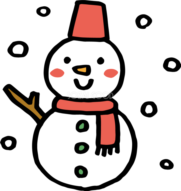 メリークリスマスかわいい雪だるまキャラクターベクトルイラストデザインのイラスト素材・ベクター Image 134046436