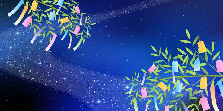 フリー素材 七夕の空昼・夕方・夜 13枚