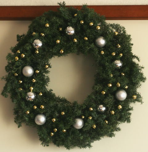 ニットボールでクリスマスリースの作り方☆