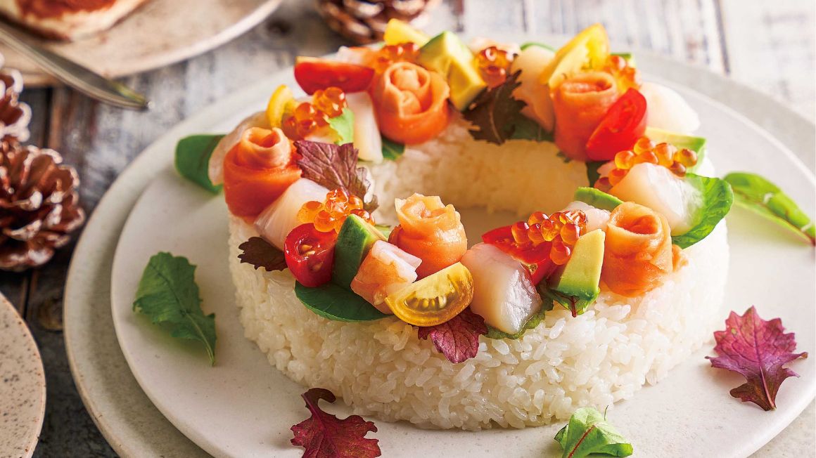 楽天市場 すし桶 ちらし寿司 寿司パーティー 手巻き寿司 キッチン しゃもじ付き 寿司パーティー クリスマス 年末年始 お正月 使いやすい 便利 家族自宅漆器風手巻きちらし寿司4点セット : 威風堂