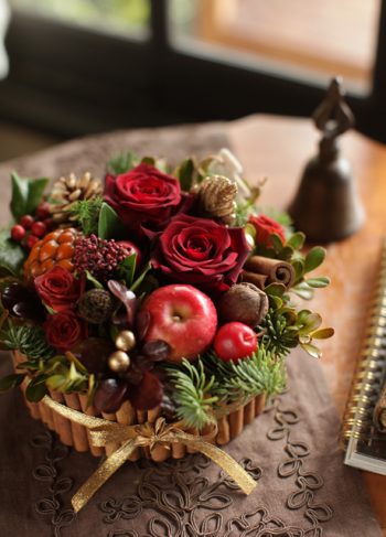 クリスマス・クレセントアレンジ