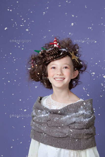 クリスマス🎄子供のヘアアレンジ💜ポニーテール&ツインテール 100均アイテム Children hair arrangement