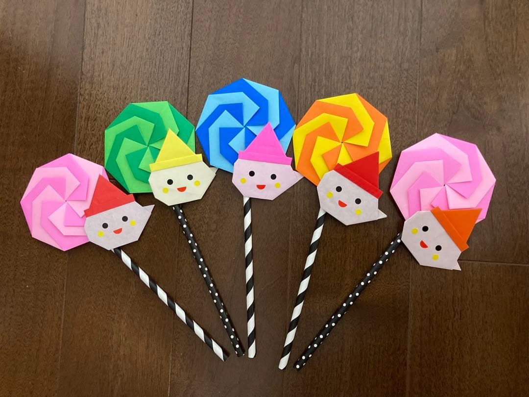 Amazon折り紙 ハロウィンステッキ 10個おりがみホビ