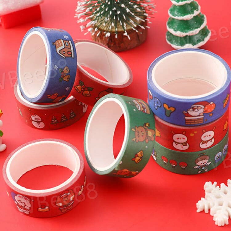 クリスマスのシームレスな罫線、飾りテープ、和紙テープPremiumベクトル素材