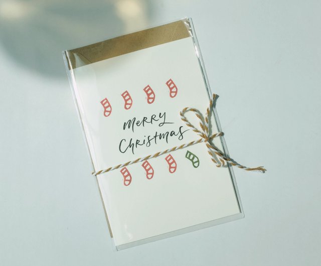 クリスマスツリー クリスマスカード 英語手書きカード - ショップ nvshao はがき・メッセージカード - Pinkoi