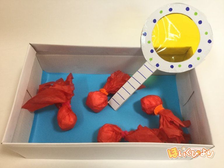 お祭りセットの金魚すくい制作法