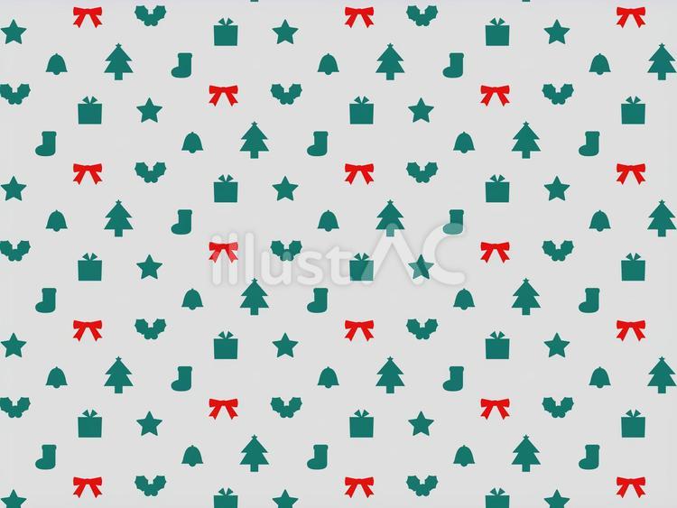 水彩クリスマス柄の背景素材：イラスト無料