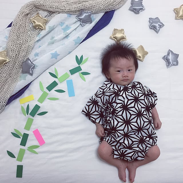 寝相アート®「海」「七夕」 2016.7.16寝相アート®