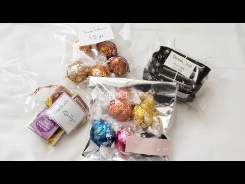 簡単少ない材料でクラフト袋を使ったラッピングアイデア100均アイテムお菓子のおすそ分けちょっとおしゃれにセンス良く包装梱包大人可愛い