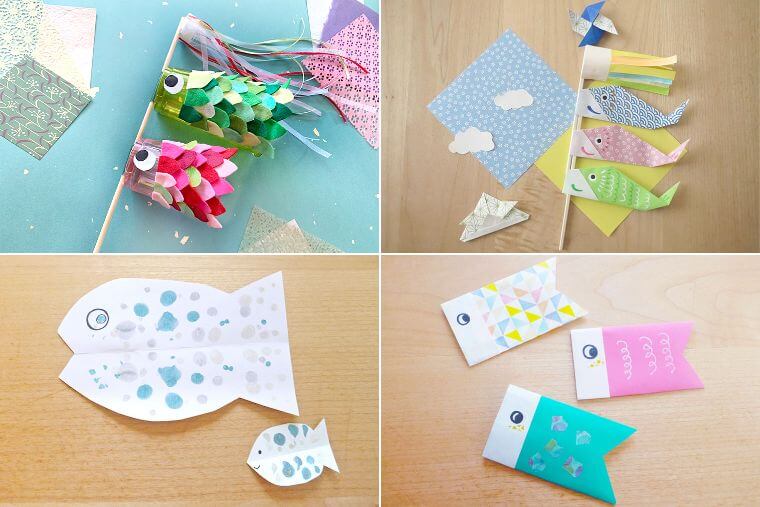 簡単 🎏こいのぼりの作り方🎏 縫わずにできる 切って貼るだけ✨つるし飾り✨How to make carp-shaped streamerswith felt