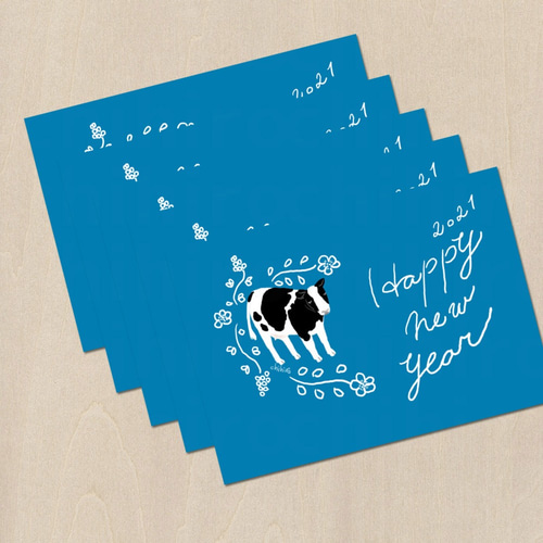 正月あけおめ年賀状画像スタンプ『HAPPY NEW YEAR』その14がりどろ年賀状2025