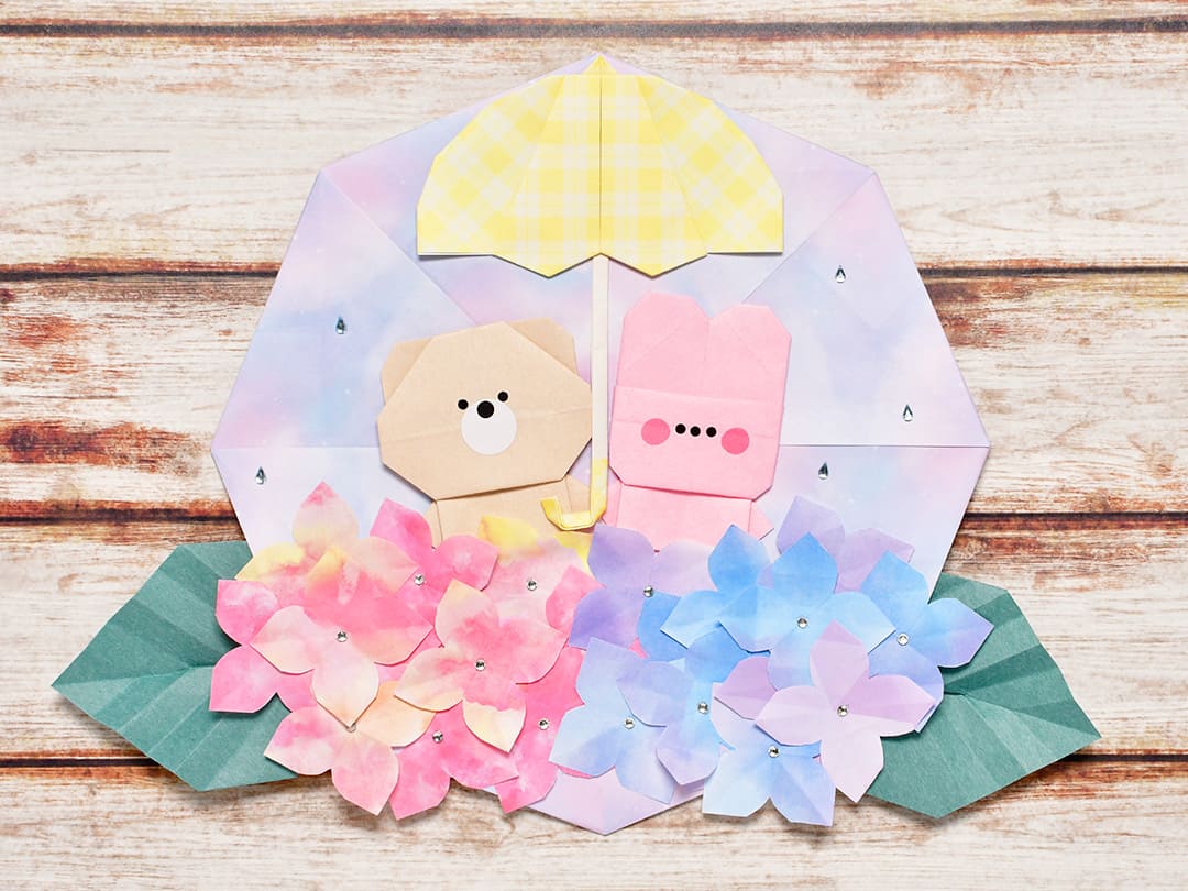 100均折り紙 夏のつるし飾り🌈壁面飾り キラキラ✨スケスケ💕水しぶき DIY How to make rain hangingdecorations.Papercraft