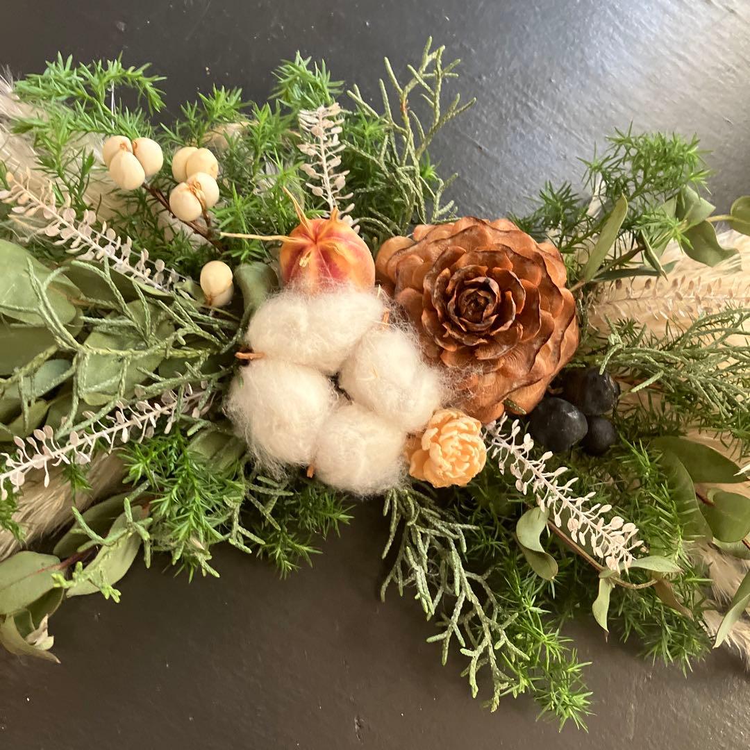 横長 大型ドライフラワースワッグ壁飾り 壁掛け クリスマススワッグ クリスマスディスプレイ 店舗装飾 店舗什器 スワッグ THIRTYクリーマ店 通販 16539452Creema クリーマ