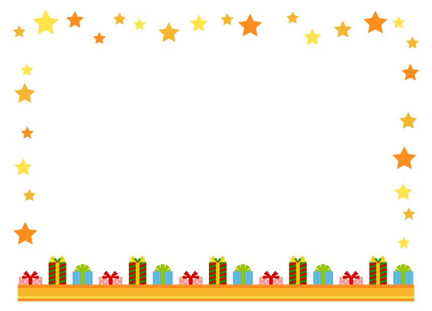 クリスマスの枠イラスト 無料、フリー