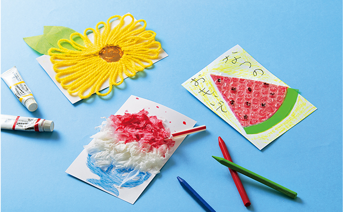 手作り暑中見舞いのアイデアと文例 幼児にも簡単に作れる！ - Chiik! チーク-乳幼児〜小学生までの知育・教育メディア