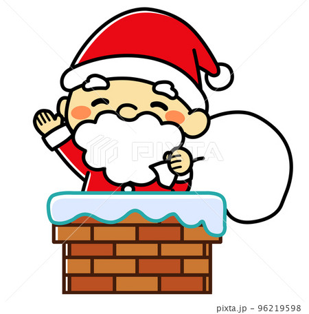 たくさんのプレゼントを運ぶかわいいサンタクロースのイラストのイラスト素材118485684- PIXTA