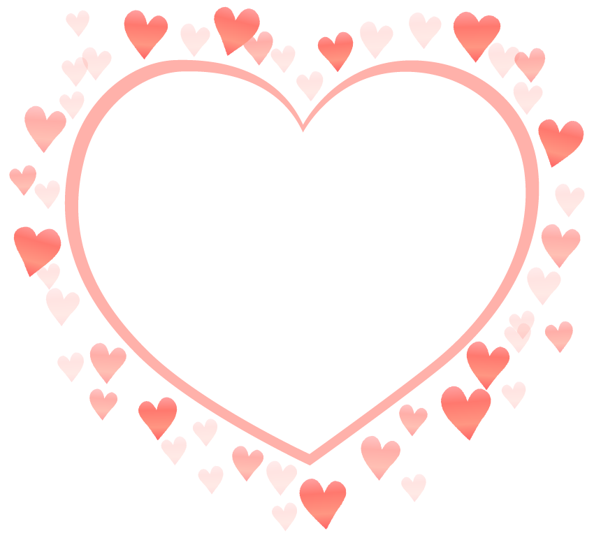 バレンタインイラスト かわいいハート型フレーム無料フリーイラスト素材集 Frame illust
