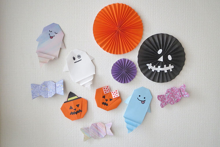 ハロウィン簡単工作 手作りかぼちゃのガーランドの作り方工作キット小学生や幼児も 小学校受験制作飾りhalloween garlanddiy高齢者レク壁面飾り秋の工作