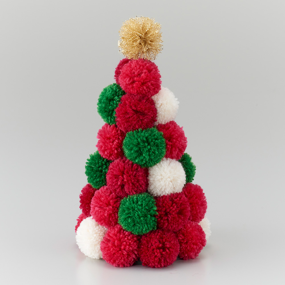 かぎ針編みのクリスマスツリーオーナメント 毛糸一色の編み方と編み図 - あみーず