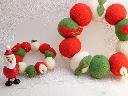 フェルトクリスマスリース
