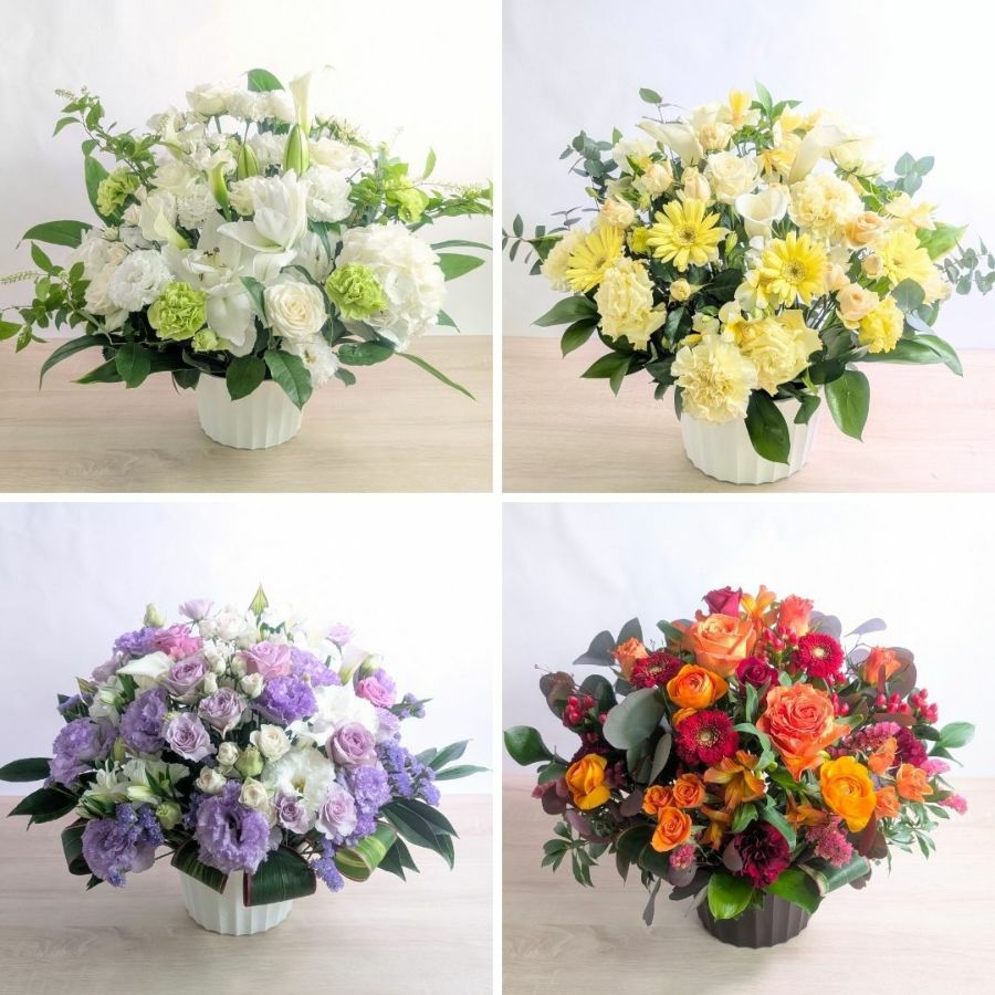 お洒落なコスメショップ様へのリニューアルオープンお祝い花周年祝いのおしゃれな祝い花