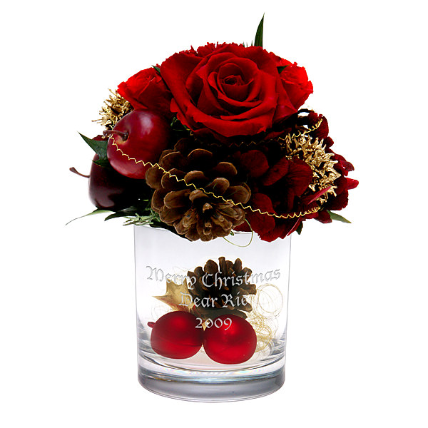 クリスマス プリザーブドフラワー ギフト プレゼント 誕生日 お正月 記念日 着せ替え 2個セット 送料無料 エトワ プリザーブドフラワーのクリスマス 素材を詰め合わせた、キャッチ-な星型BOXアレンジクリスマススター レッド