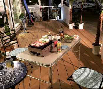 バルコニーで七輪焼肉: まっくろクロスケ