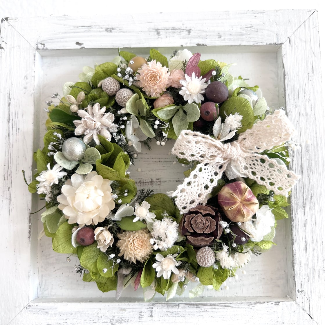 クリスマスリース ハンドメイド 玄関