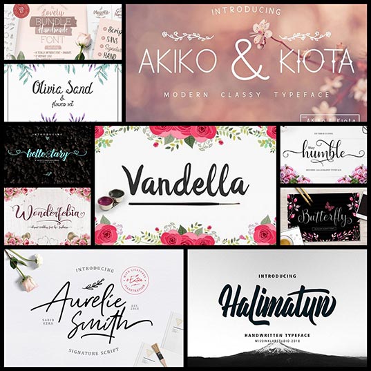 60 Popular Free Wedding FontsBonFX