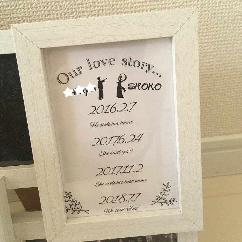 ラブストーリーボードDIY 100均アイテムで花嫁DIY＊節約しながらこだわりの結婚式＊美花嫁図鑑farny ファーニー お洒落で可愛い花嫁レポが満載！byプラコレ