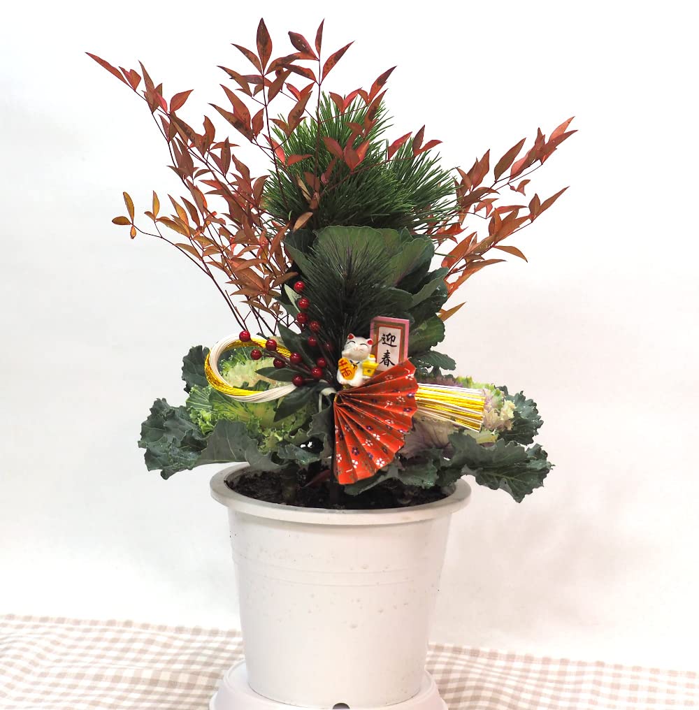 運が開ける年へ！南天梅のお正月しめ飾り紙単衣 - kamihitoe -水引アクセサリーと雑貨のお店