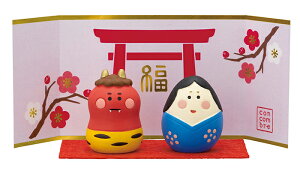 人形 節分 飾り 置物 恵方巻 玄関如月2月 豆まき 鬼 おふくさん ミニ コンパクトちりめんLINEブランドカタログ