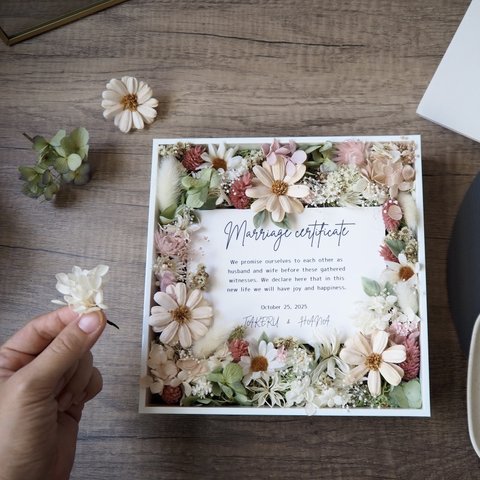 むむ様専用 ドライフラワー結婚証明書♡結婚式ウェルカムスペース 卒花の