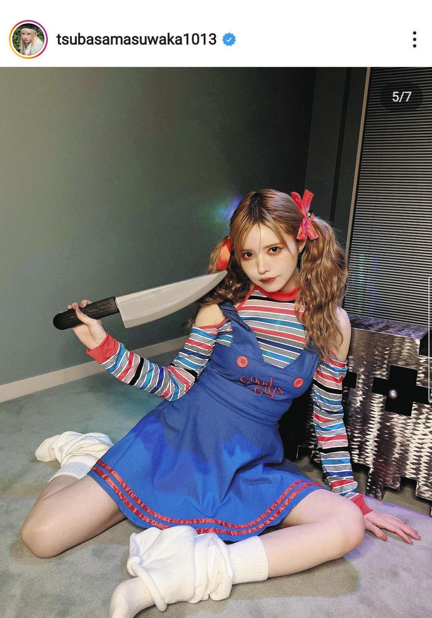 ハロウィンメイク後半戦👩🏼🖤 - ティファニーメイクとチャッキーコスプレ