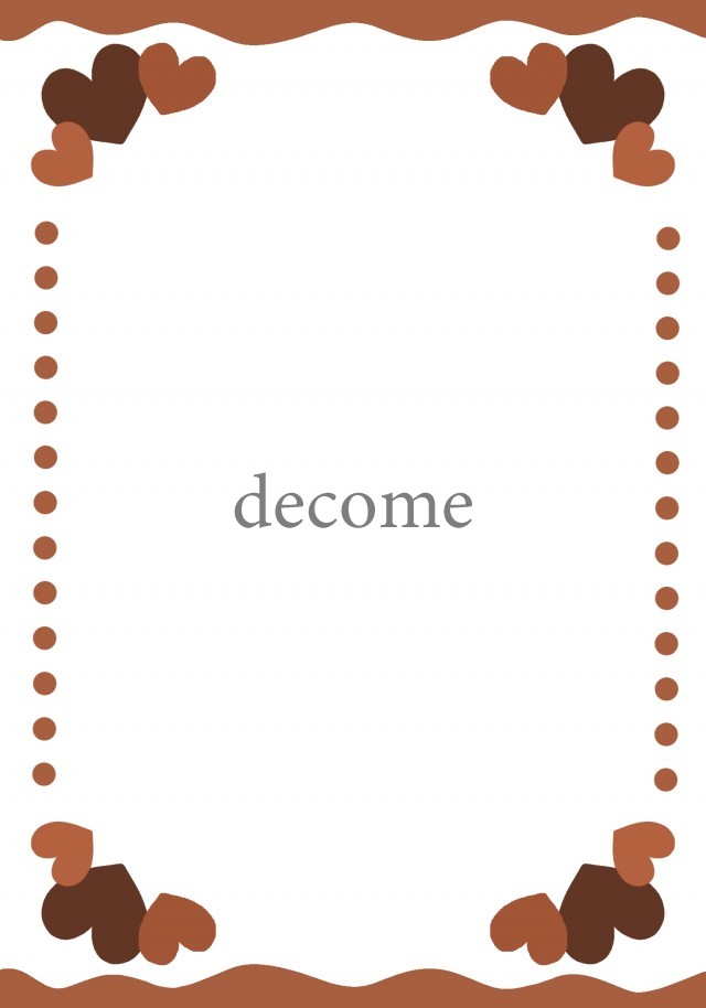 バレンタインイラスト チェック柄背景のチョコレートフレーム枠無料フリーイラスト素材集 Frame illust