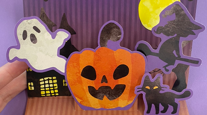 Amazonハロウィンポップアップカード - ハロウィンカード キッズ ハロウィン ポップアップ不気味なパンプキンのお化けカボチャの家誕生日 カード、ハロウィンの挨拶 面白いバースデーカード 子供用 面白いバースデーカードグリーティングカード文房具・オフィス用品