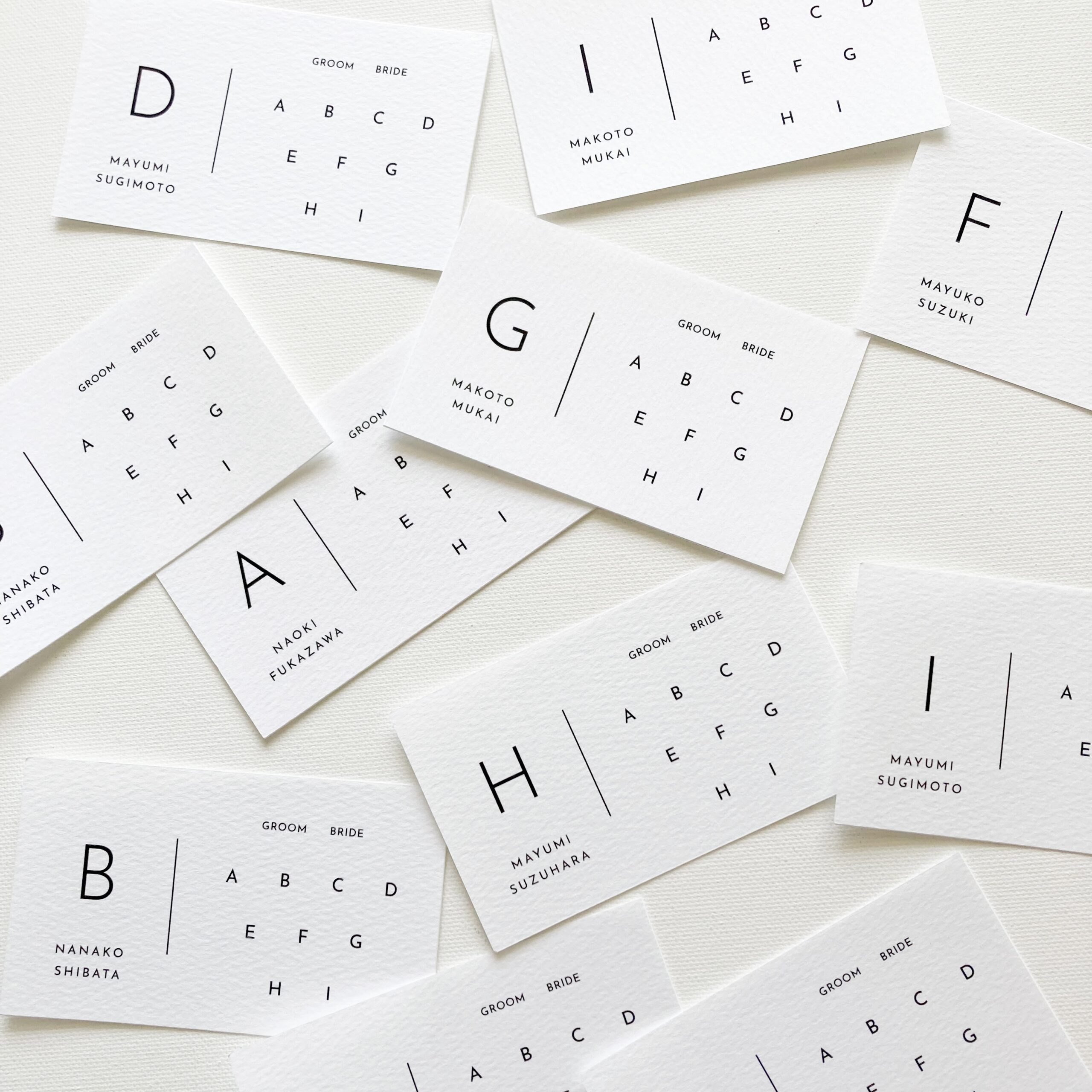 結婚式 シーティングリスト シーティングチャート