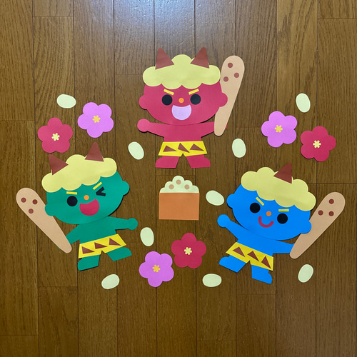 壁面飾り♪特大 ２月 節分♪ 豆まき♪ 鬼さん 雑貨・その他 IORI☆プロフィールをご一読ください☆ 通販 6545169Creema クリーマ