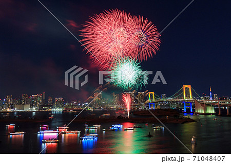 2024年 乗合屋形船で楽しむ冬のお台場レインボー花火料理自慢の屋形船「なわ安」-東京・浜松町出航の屋形船