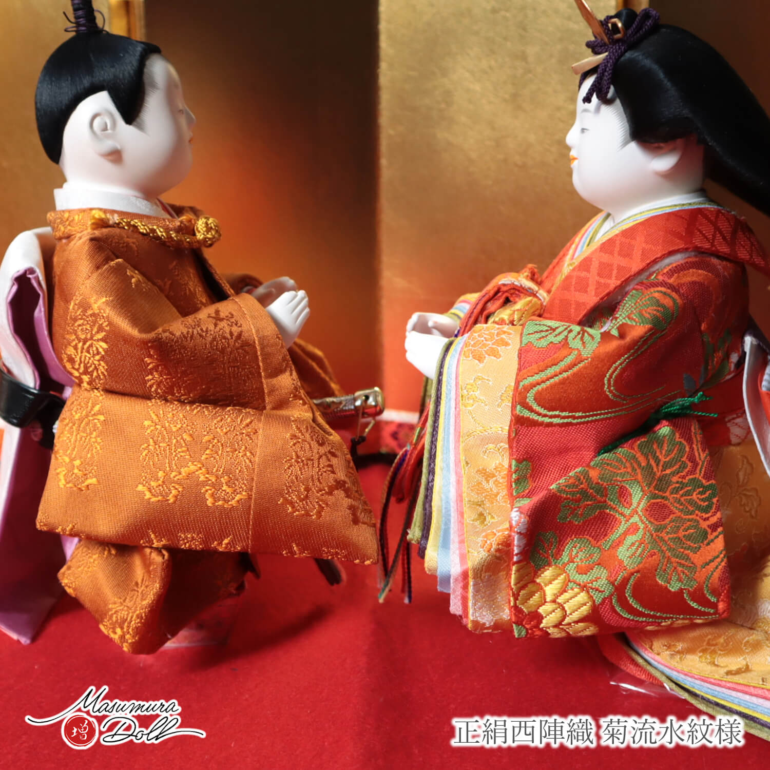 響－淡色 にっこりおひなさま 2人ひびき－あわいろ にっこりおひなさま ふたり ・雛人形京都の人形・こけし・和雑貨通販│木村桜士堂