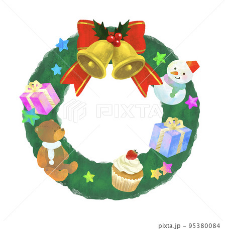 かわいいクリスマスリース無料イラストイラストプラザ