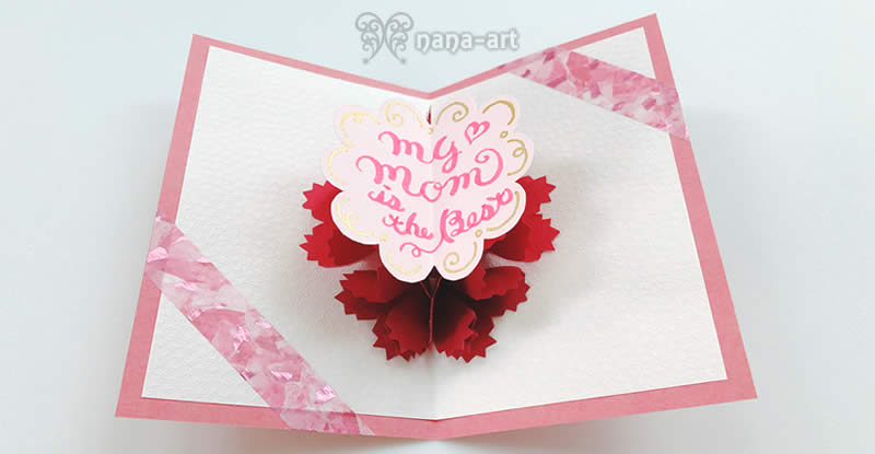 母の日メッセージカードイラストのフリー素材イラストイメージ