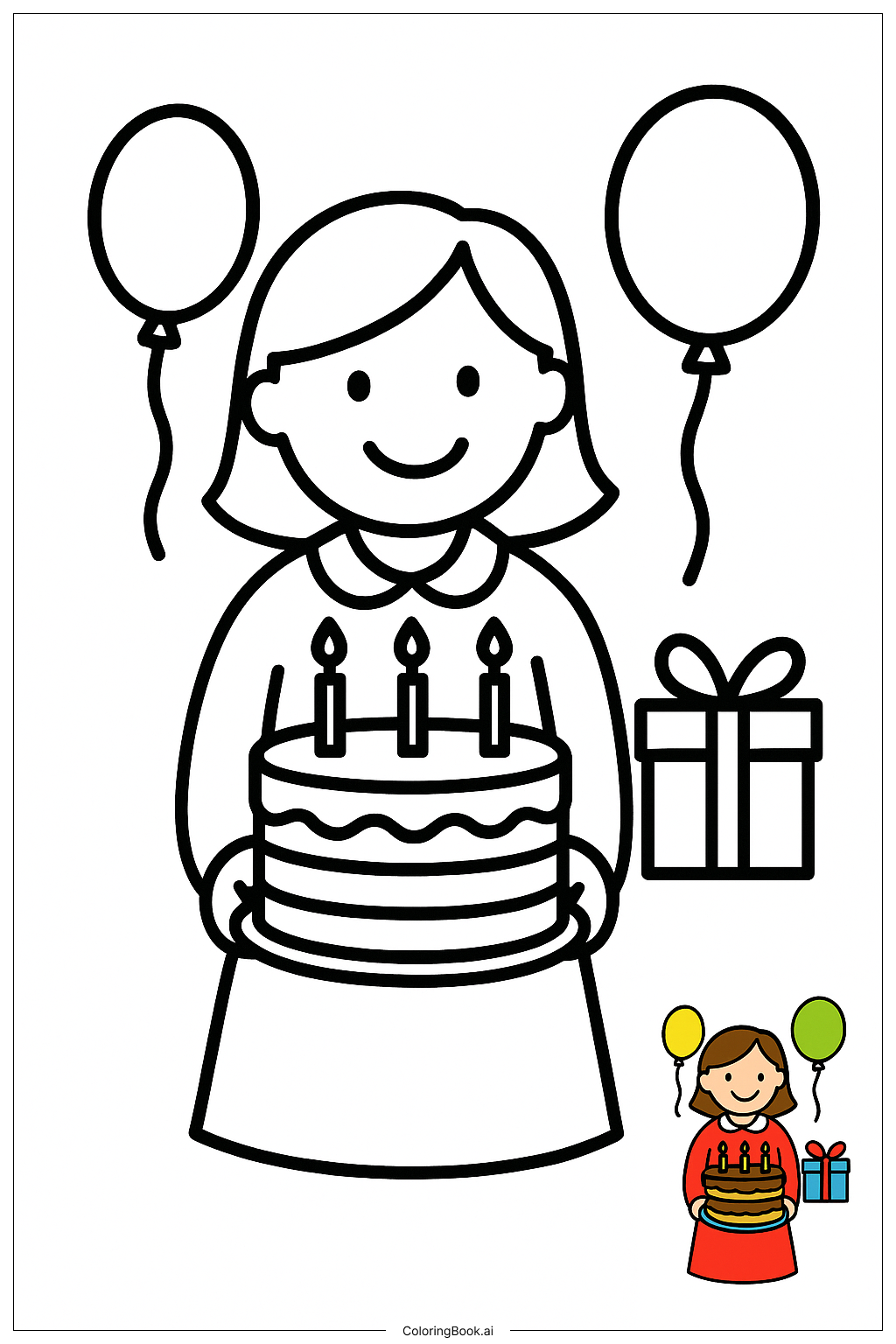 誕生日の塗り絵が無料！ぬりえワールド