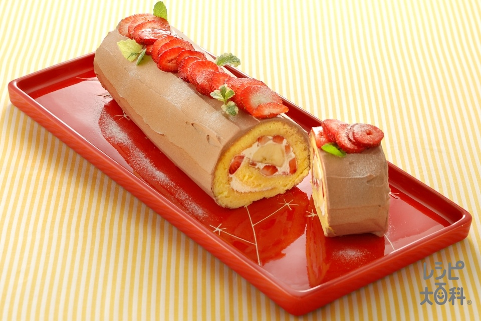 バナナといちごのブッシュ・ド・ノエル