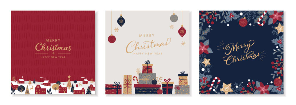 クリスマスカード：イラスト無料